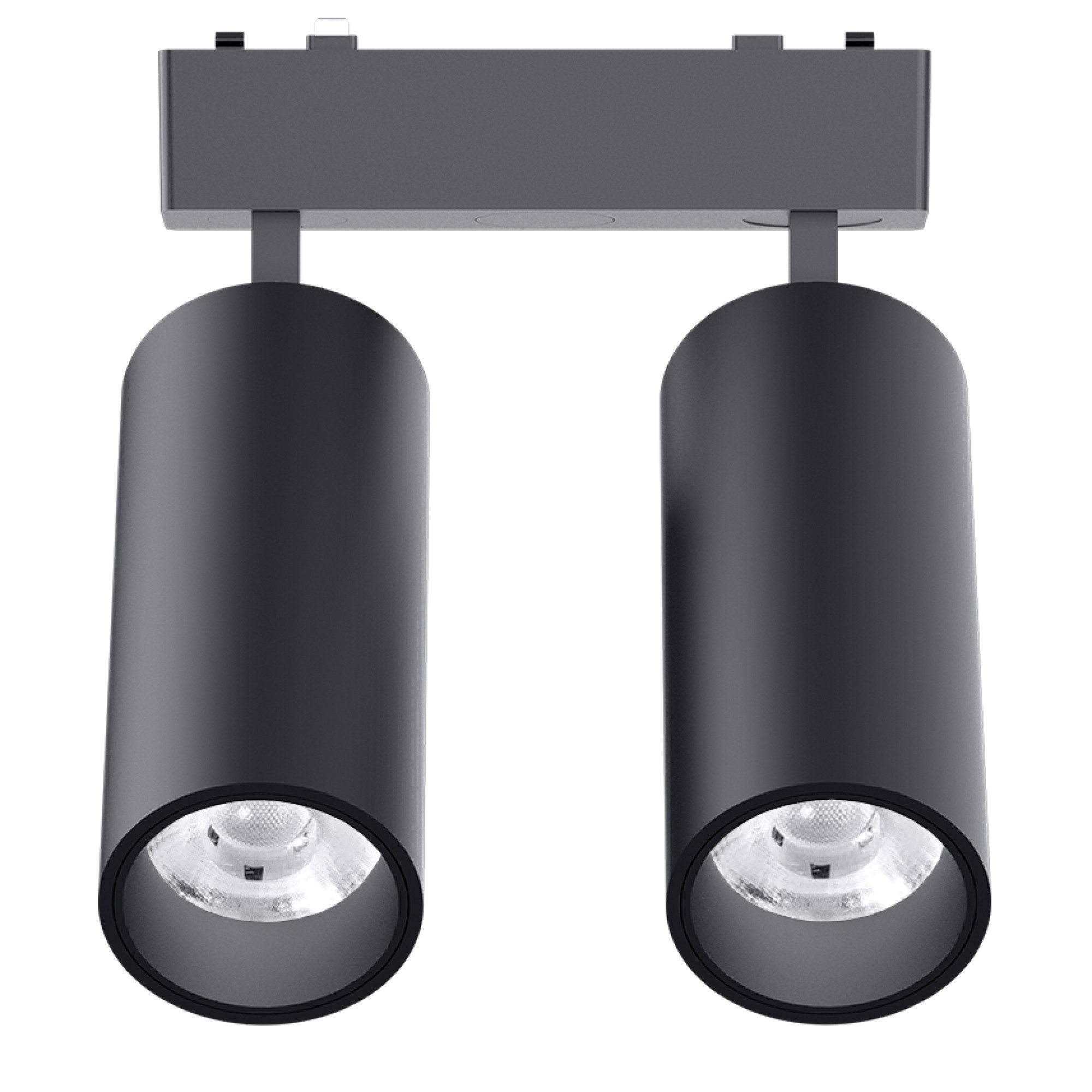 Светильник трековый 1фаза магнитный Inclin-1 двойной Bridgelux 48В 18Вт 4000К Чёрный 3г SignImpress