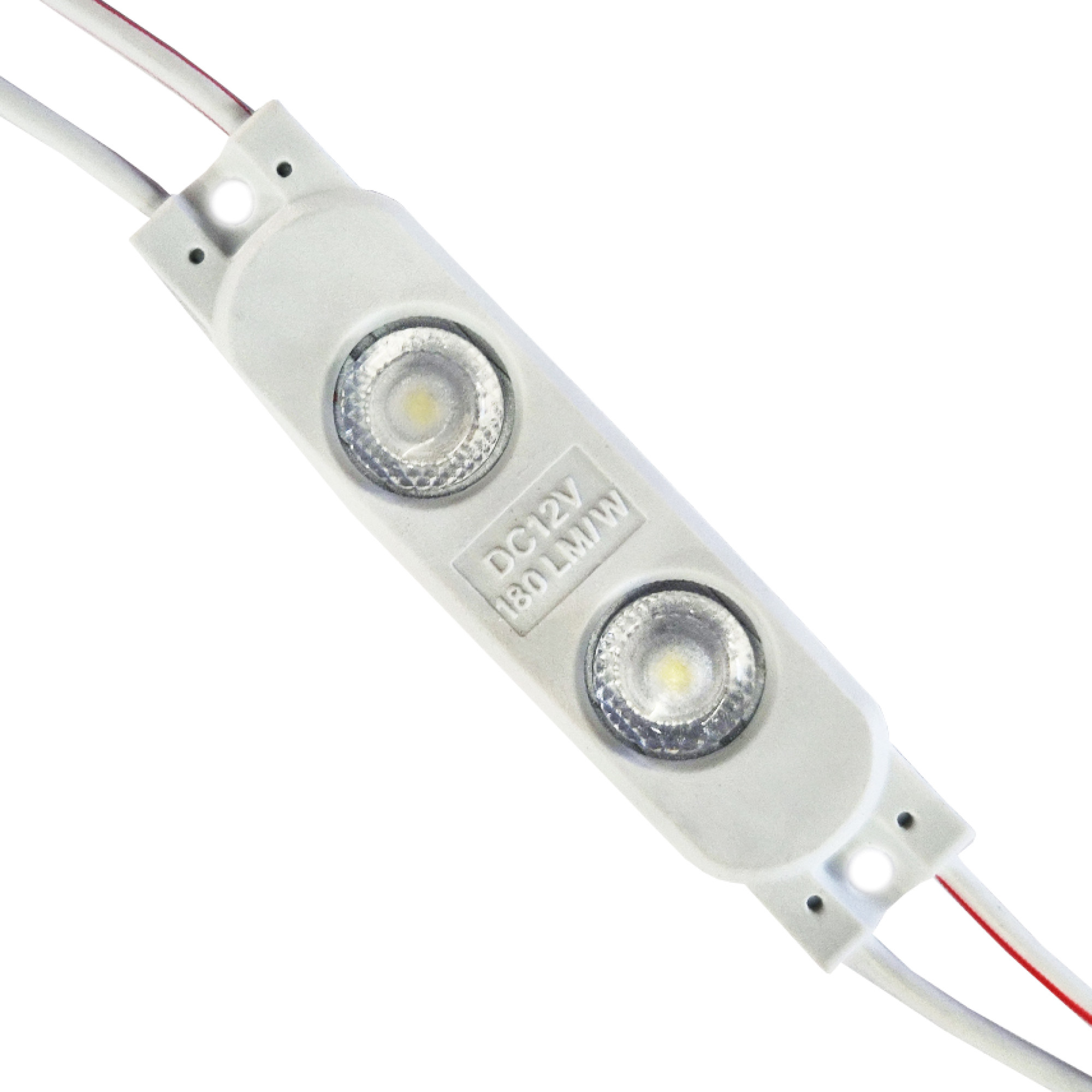 Модуль светодиодный 2 SMD 2835 0,72Вт 130Лм 9000-10000К (с линзой 175) - 1шт. SignImpress