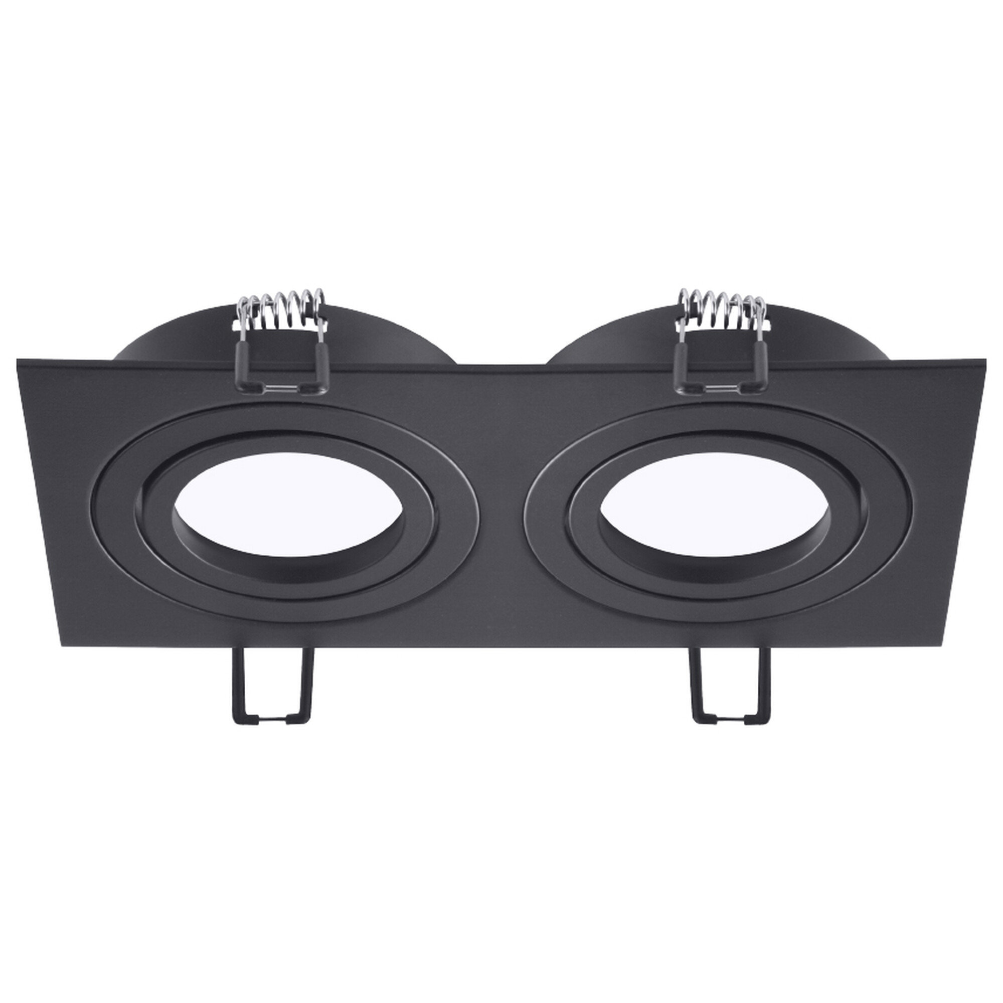 Светильник встраиваемый поворотный GU5.3 (MR16) двойной прямоугольник 010105 Чёрный SignImpress