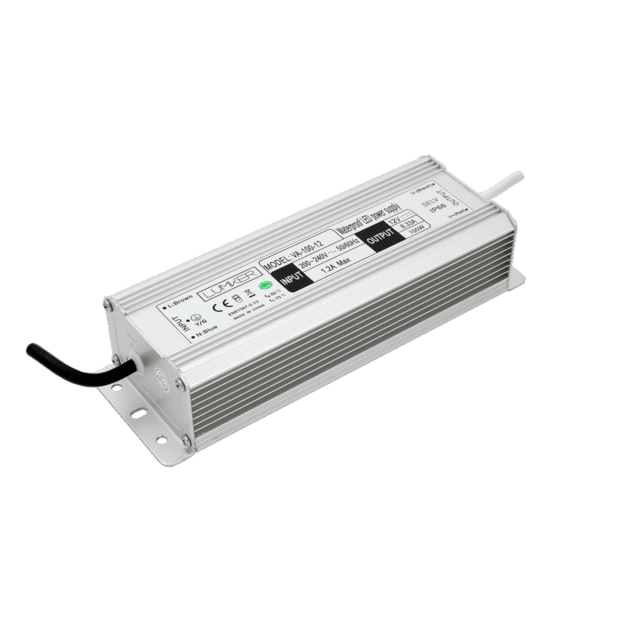 Блок питания Al Блок питания LTPW, 100 W Влагозащитный IP66, 12 V, 3 года гарантии SWG