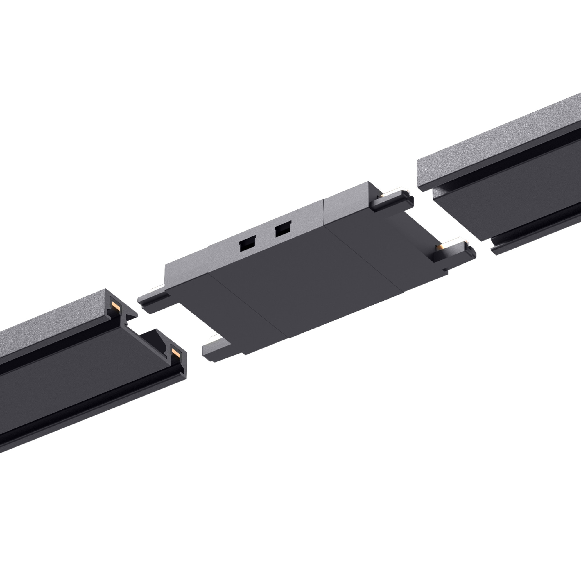 Шинопровод 1фаза накладной Ultra Thin 24/48В для магнитных треков Чёрный 3м SignImpress