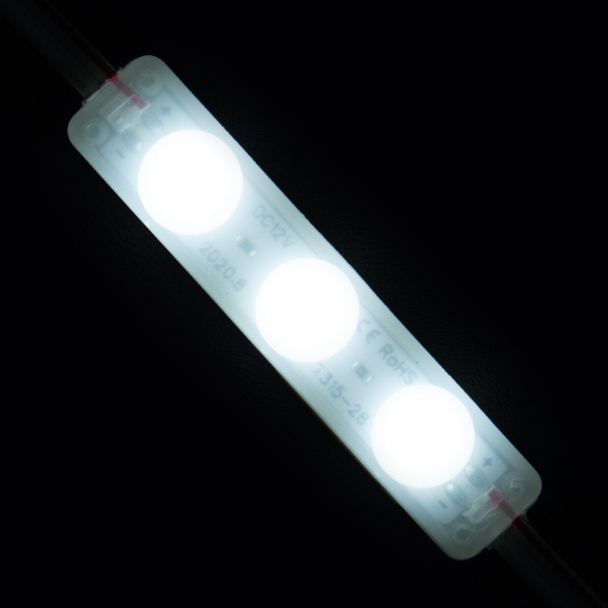 Модуль светодиодный 3 SMD 2835 1,2Вт 110Лм 6000К-6500К (с линзой 170) 3М -1шт. SignImpress