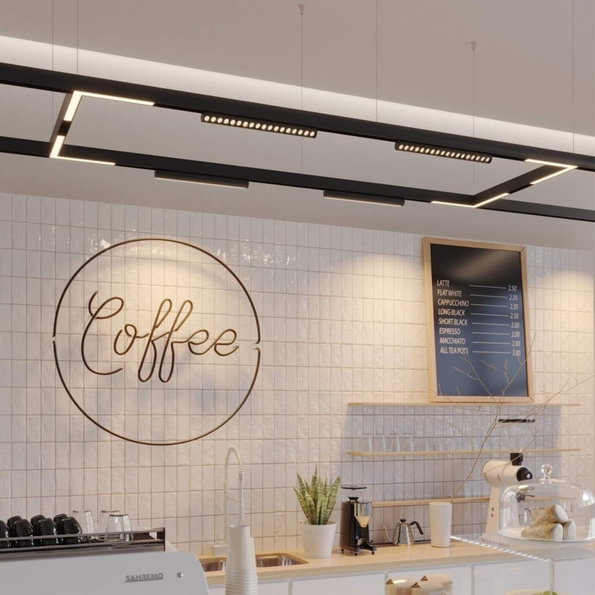 359948 PORT NT25 214 черный Трековый светильник с переключ. цв. темпер. IP20 LED 3000К4000К6000К 18W 90-240V VECTOR Novotech