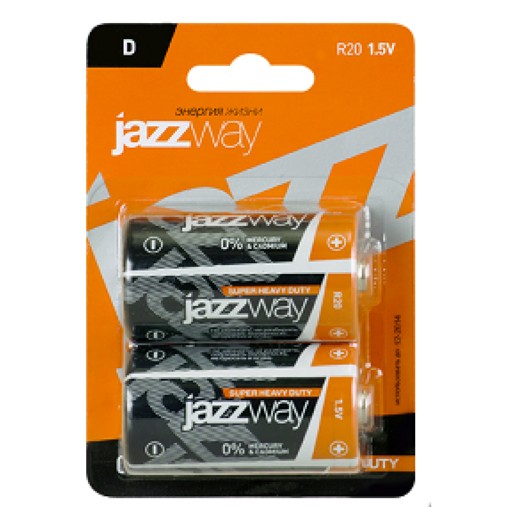 Батарейка солевая R20 JAZZway Heavy Duty - 1шт.