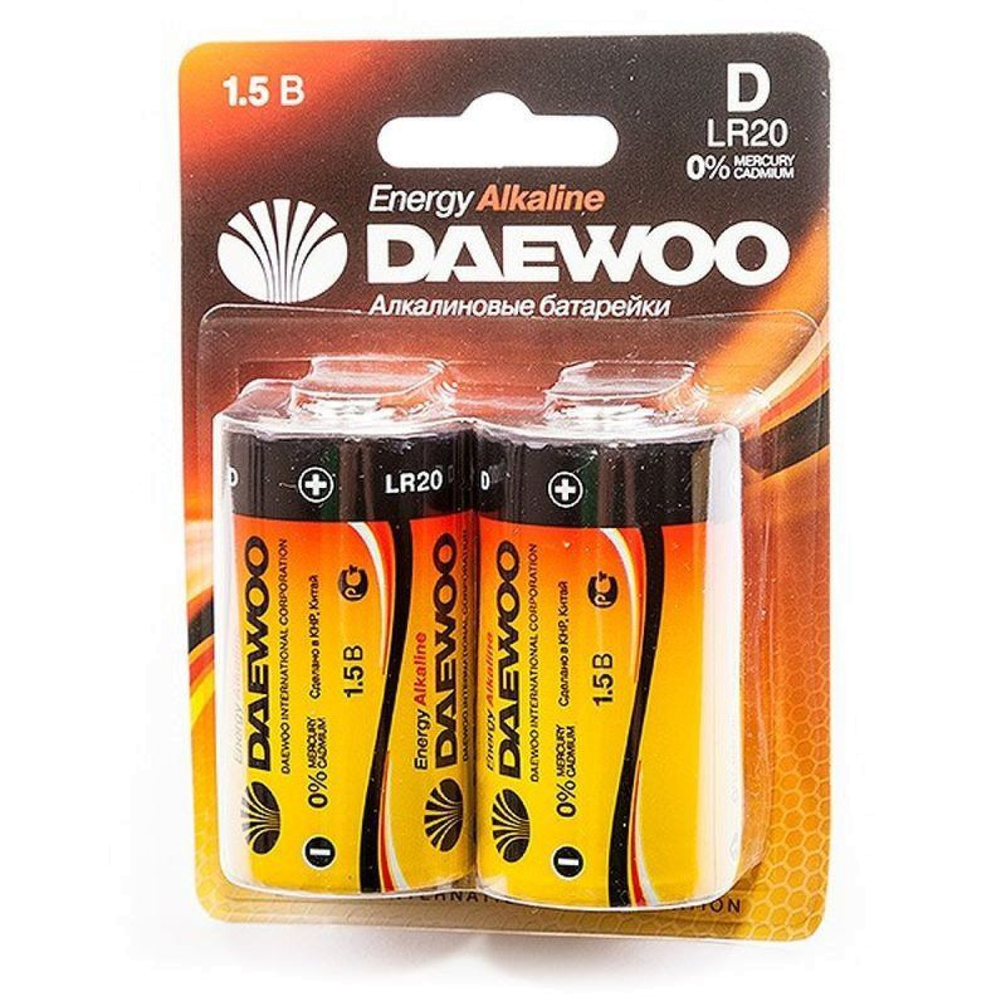 Батарейка щелочная LR20 DAEWOO ENERGY Alkaline BL-2 - 1шт.