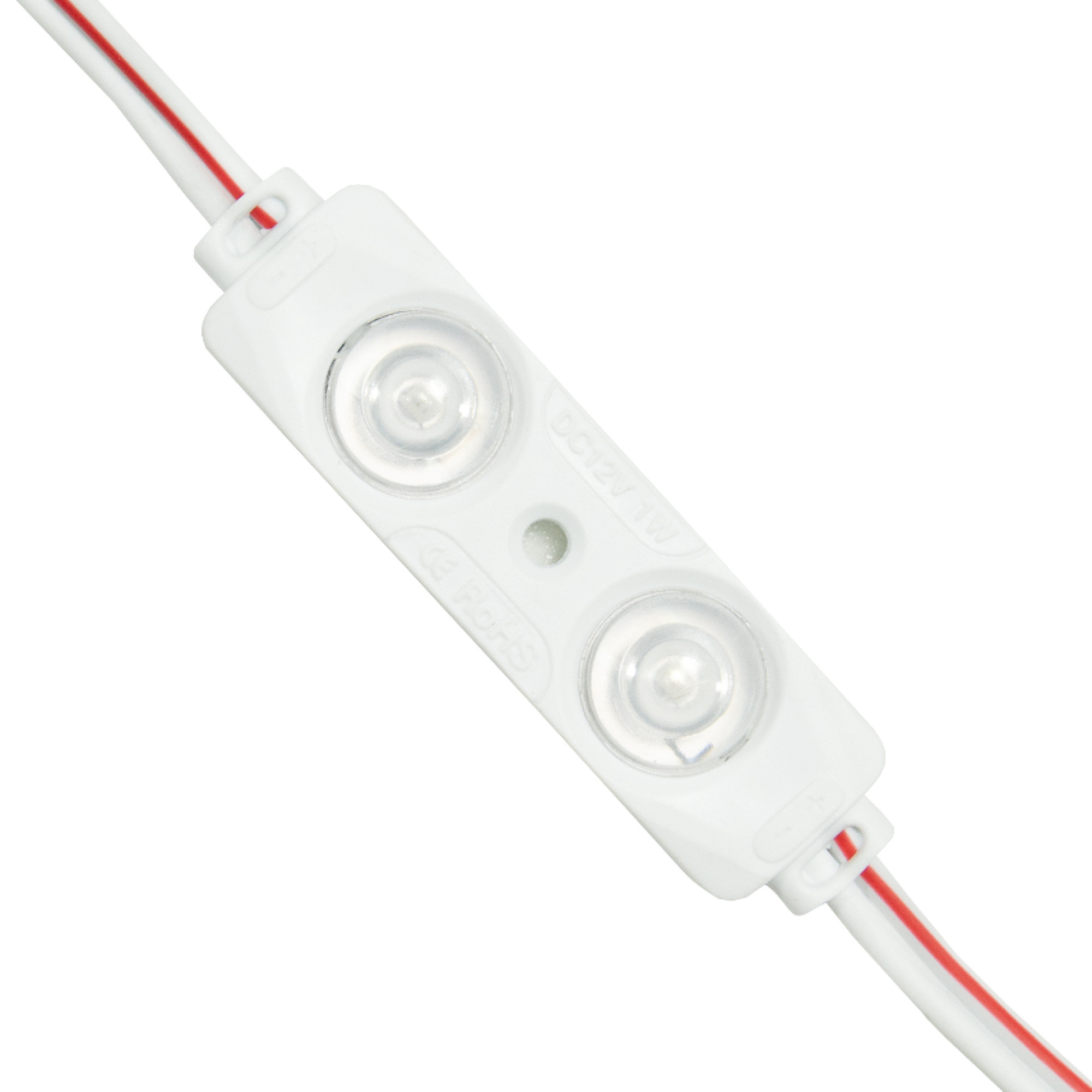 Модуль светодиодный 2 SMD 2835 1Вт 80Лм Красный (с линзой 160) -1шт. SignImpress