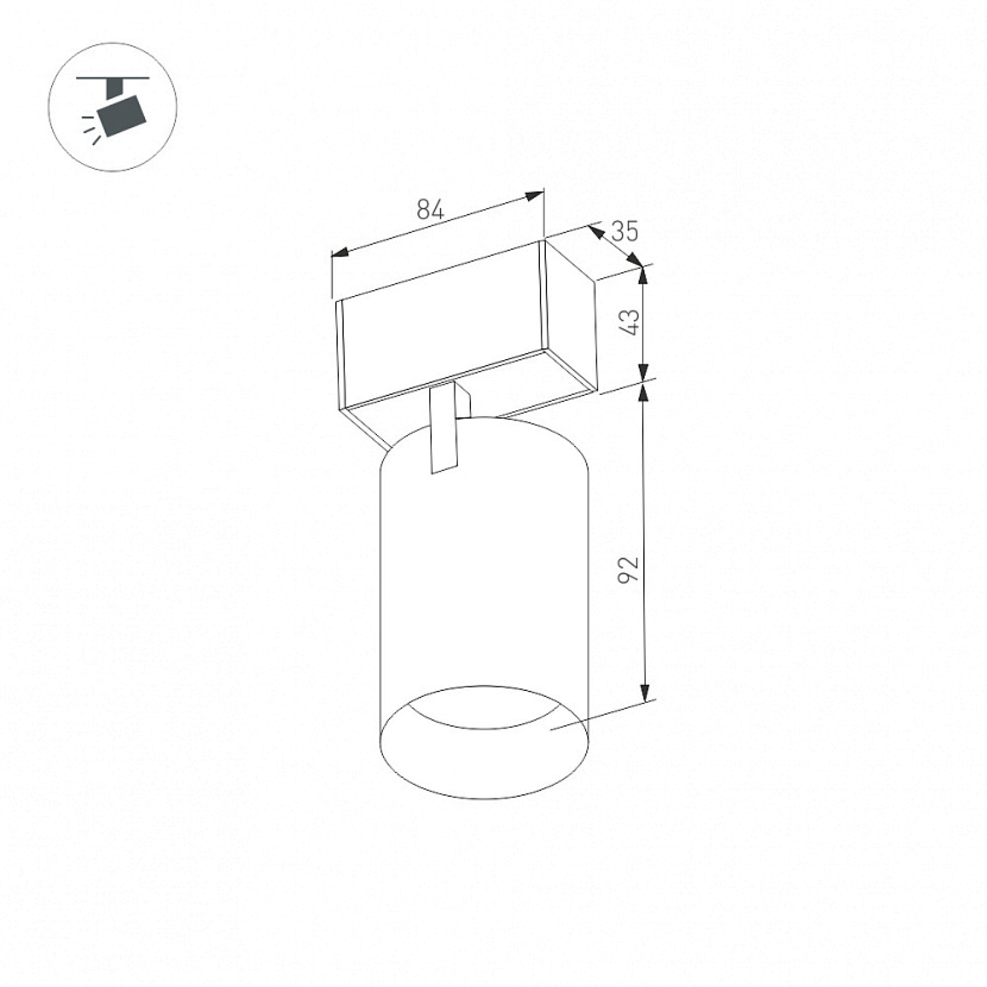 Светильник MAG-SPOT-45-R85-7W Day4000 (WH, 24 deg, 24V) (IP20 Металл, 3 года )arlight  