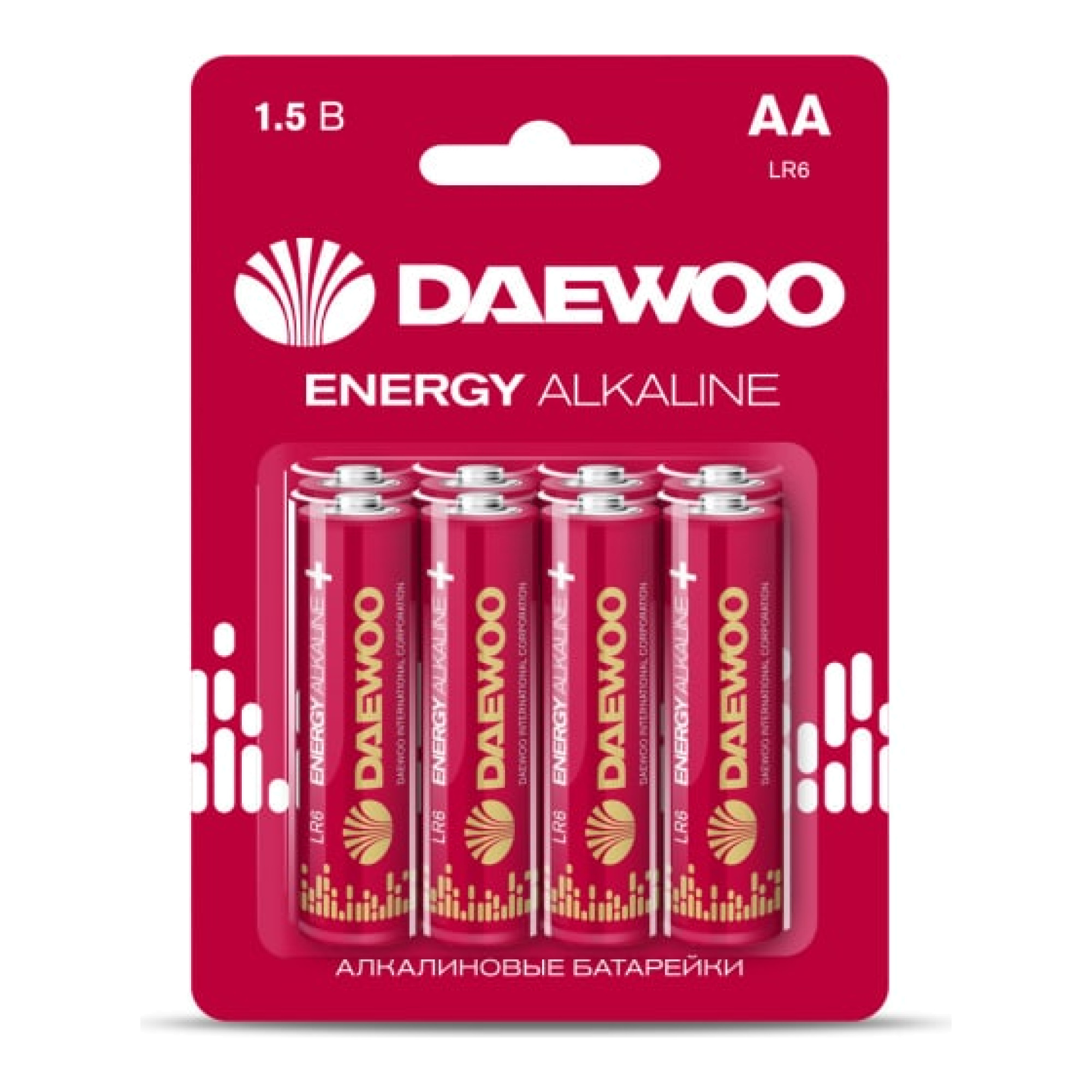Щелочные батарейки LR 6 DAEWOO Energy Alkaline BL-8