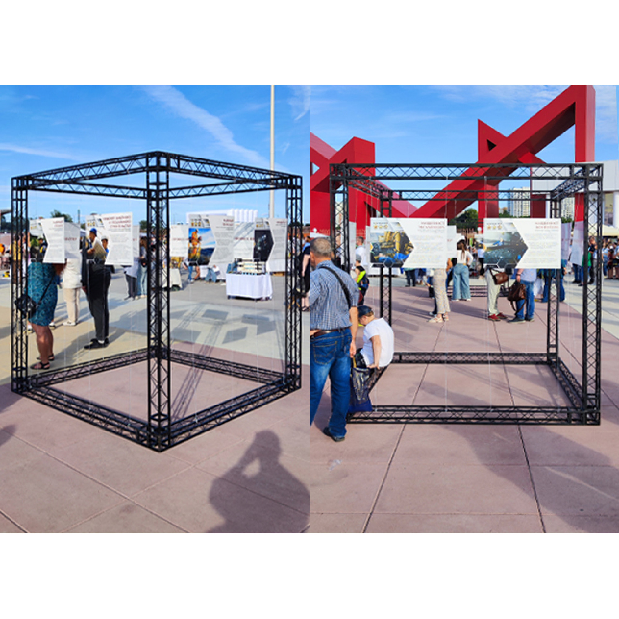 Фермы металлические Line 20*20*300cm, цвет черный, SignImpress