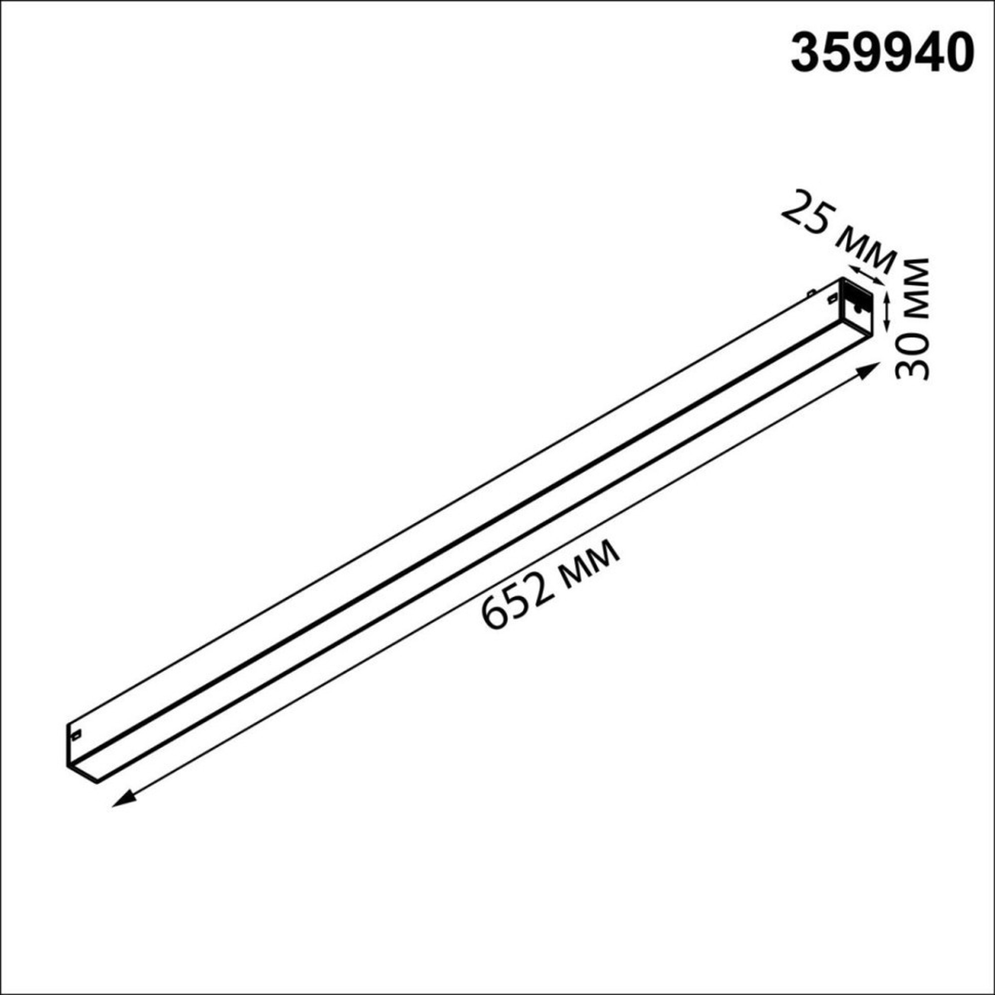 359940 PORT NT25 208 черный Трековый светильник с переключ. цв. темпер. IP20 LED 3000К4000К6000К 30W 90-240V VECTOR Novotech