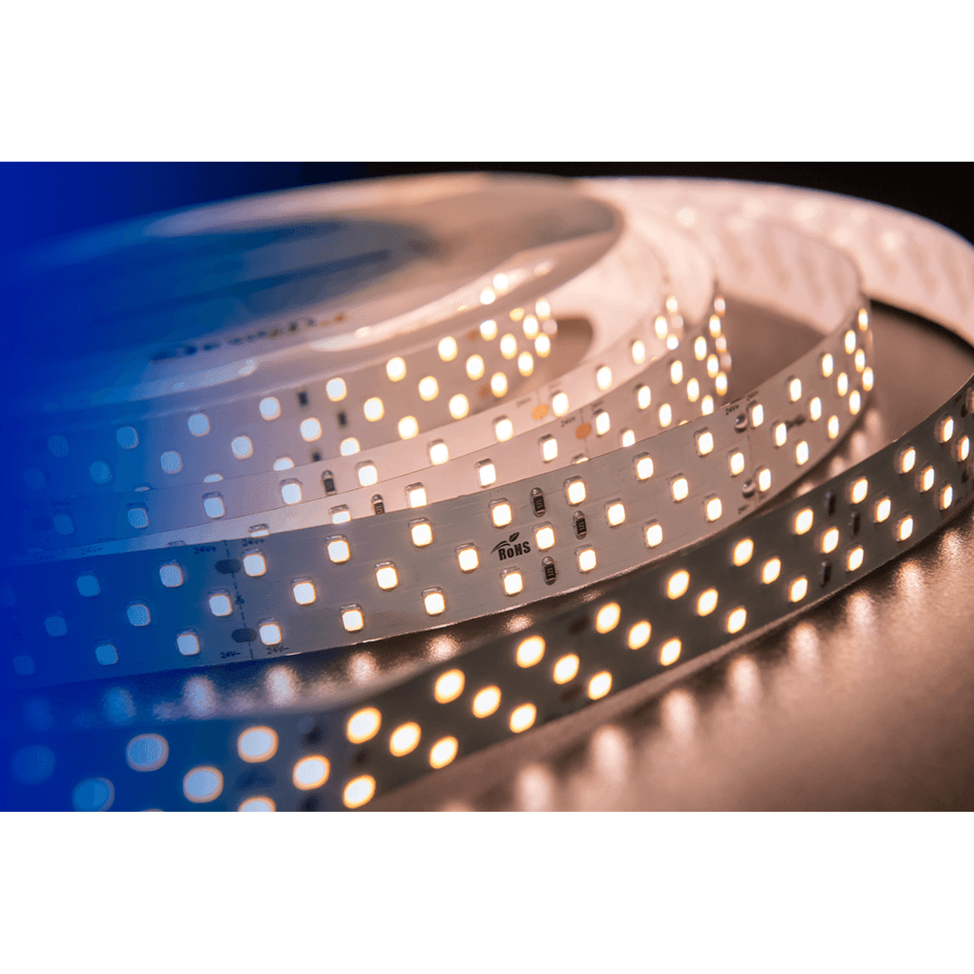 Лента светодиодная LUX2835 252LED/м 24Вт/м 24В IP33 Цвет:Теплый белый (2700K) (1метр) SWG