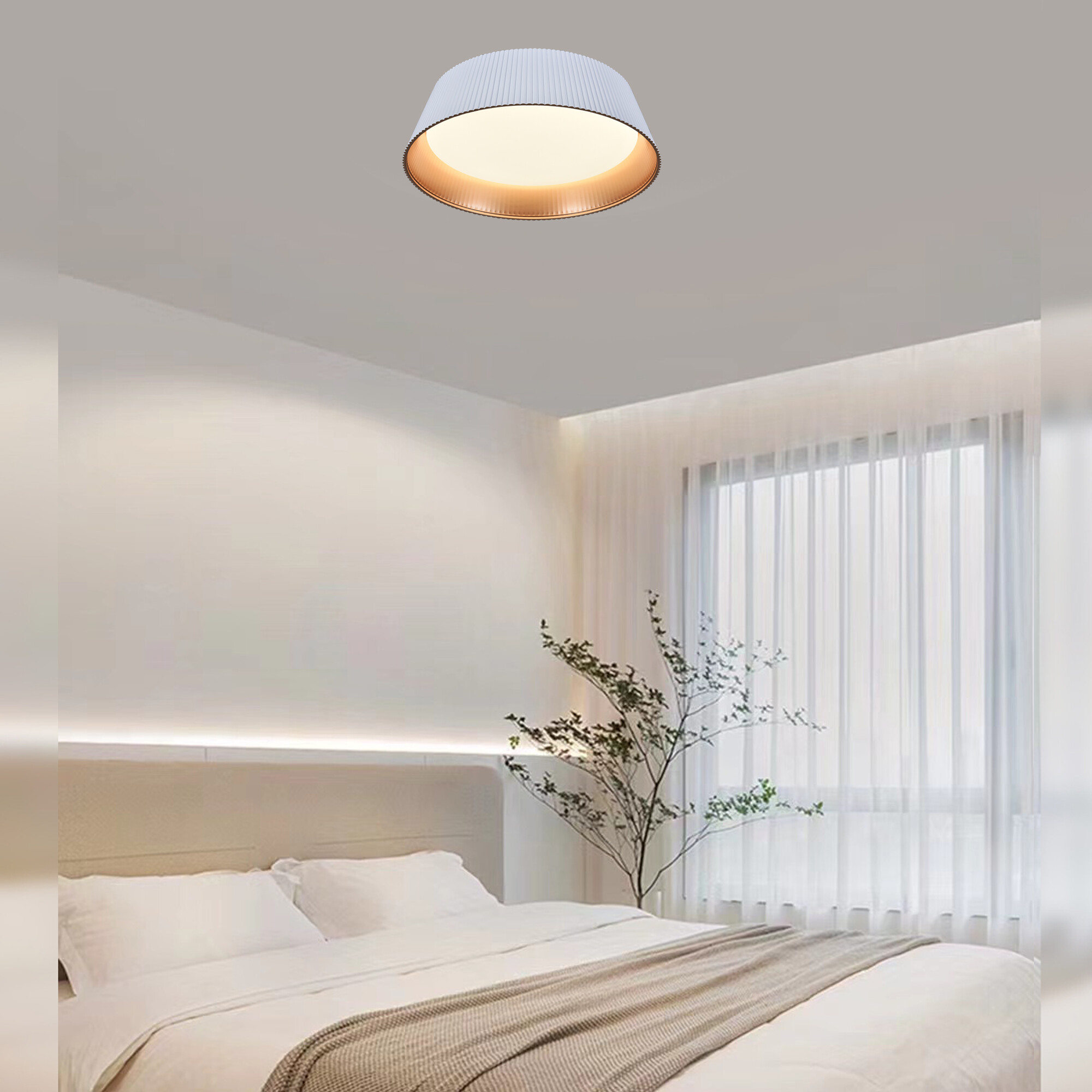 Светильник накладной светодиодный 24 Вт 4320 Лм Белый /Золото Signimpress