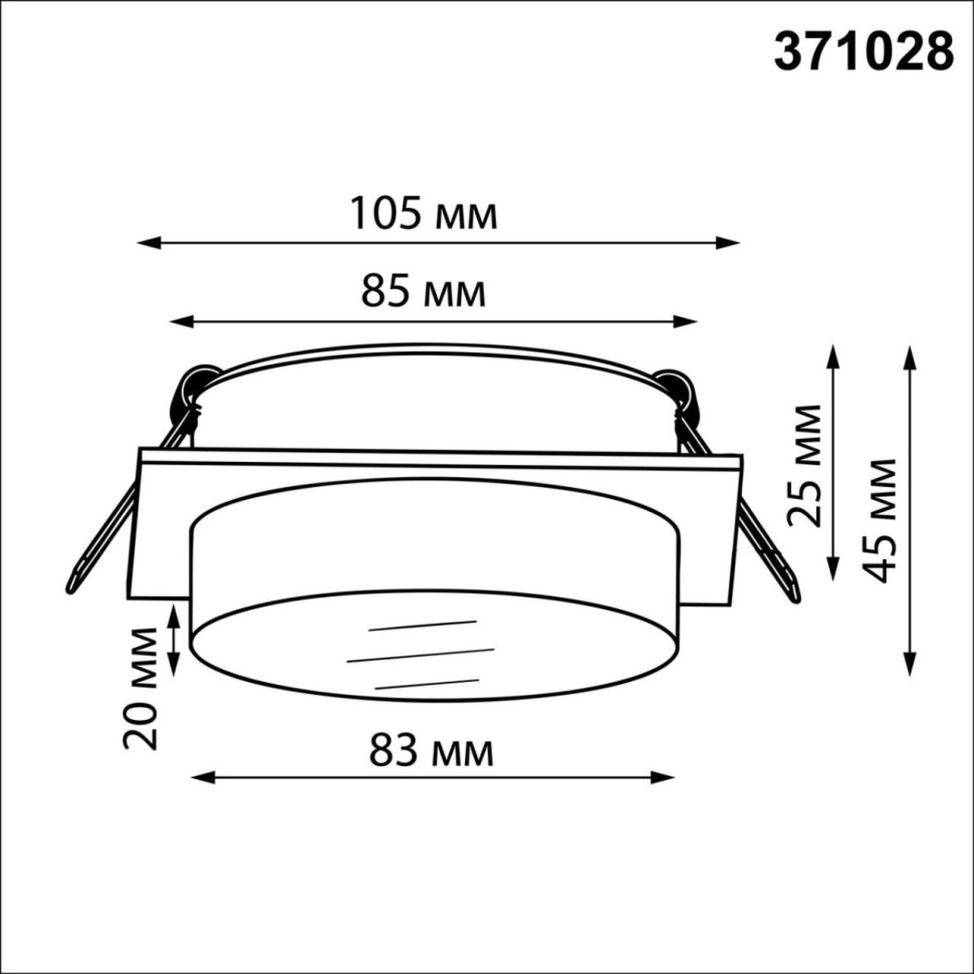 Светильник встраиваемый IP20 GX53 12Вт 220-240V GEM черный квадрат Novotech 