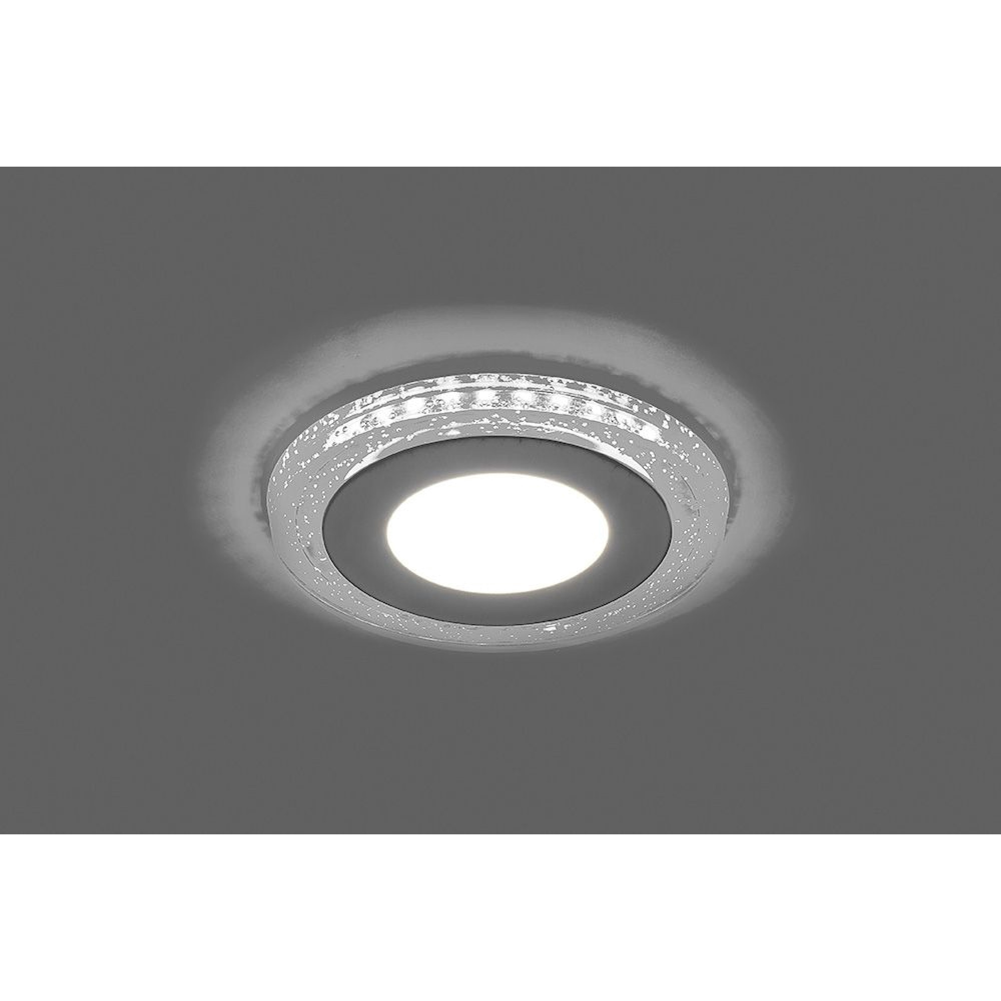 Светильник встраиваемый круглый AL2330 16W 1280Lm 4000K белый и подсветка синий Feron