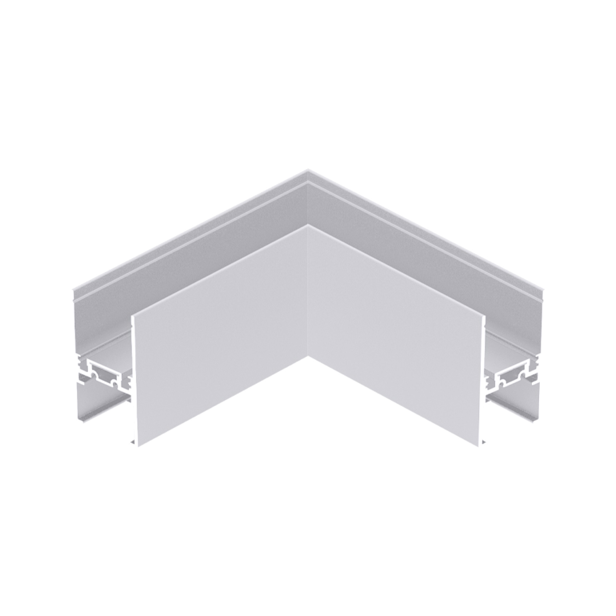 Коннектор угловой 90гр к шинопроводу однофазному магнитному Strength Белый SignImpress