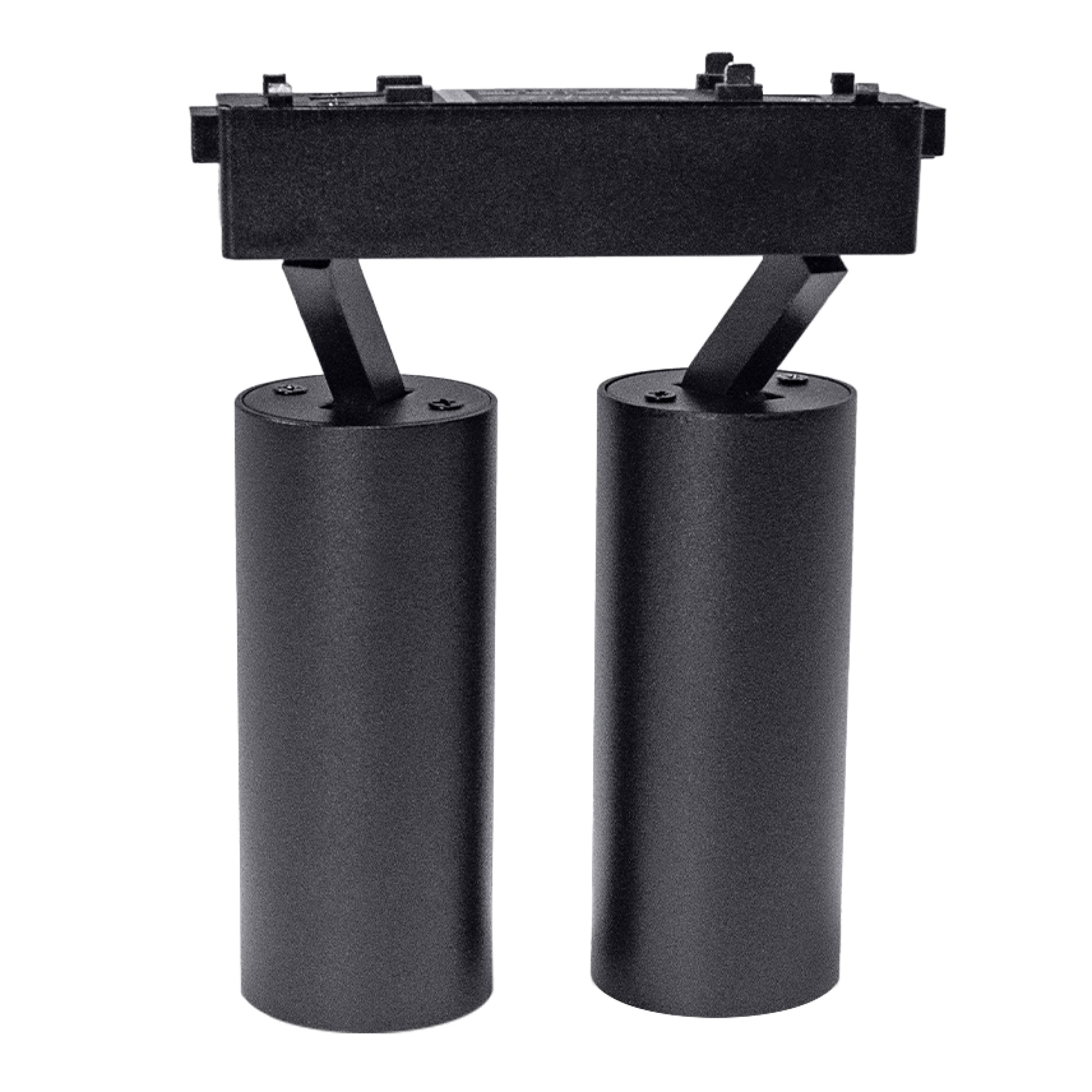 Светильник трековый 1фаза магнитный Inclin-1 двойной Bridgelux 48В 18Вт 4000К Чёрный 3г SignImpress