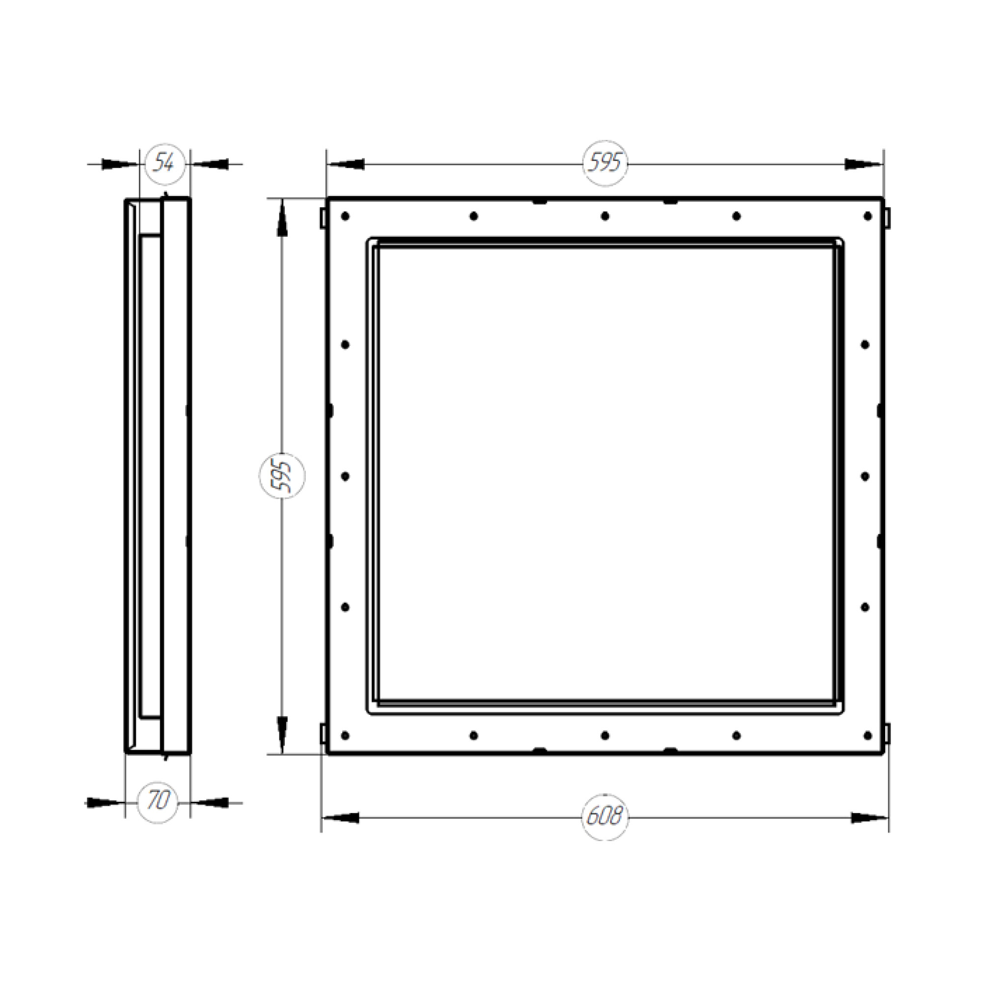 Светильник светодиодный FG 595 36W 4000K закаленное стекло IP65 Faros
