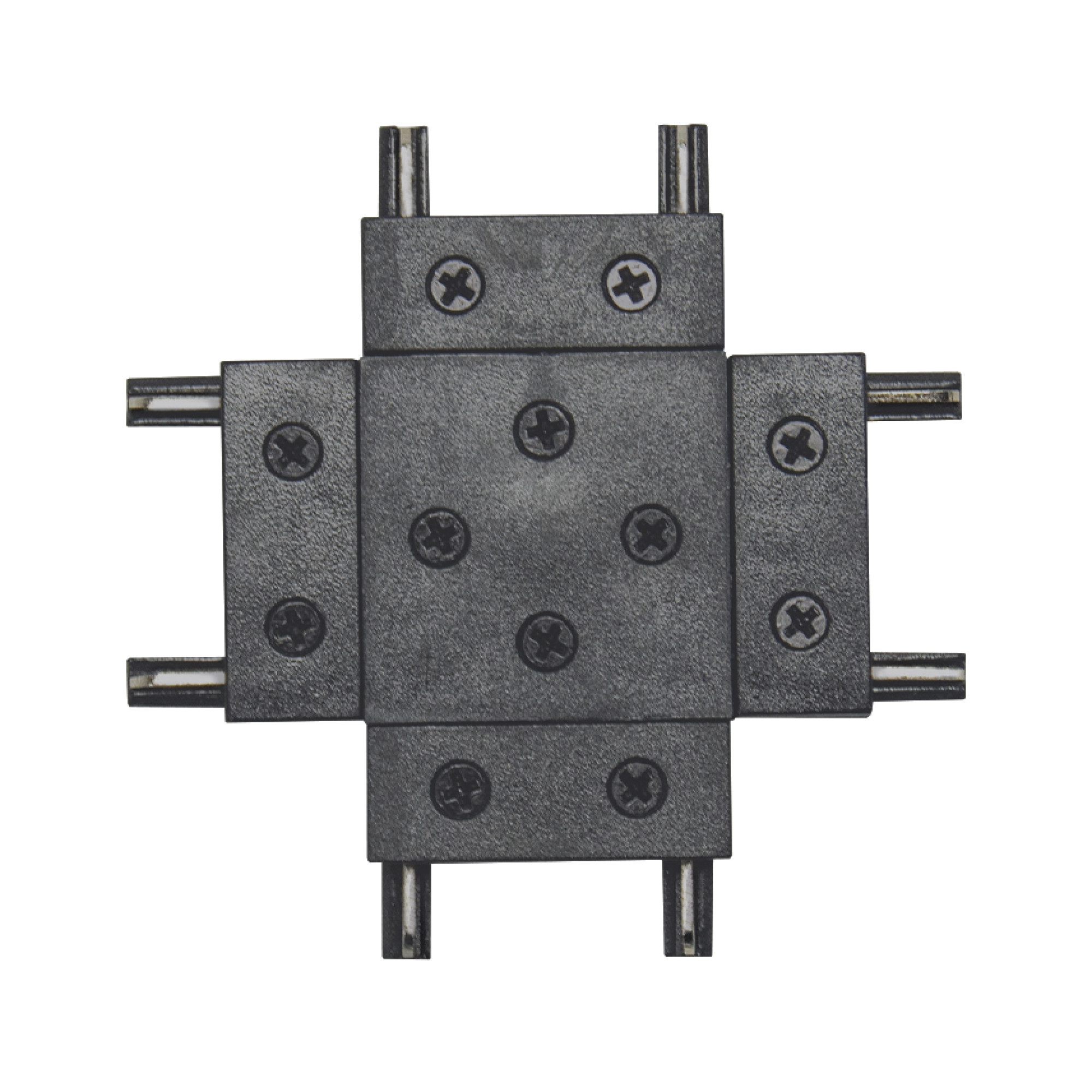 Коннектор X образный к шинопроводу однофазному магнитному Thin Чёрный SignImpress