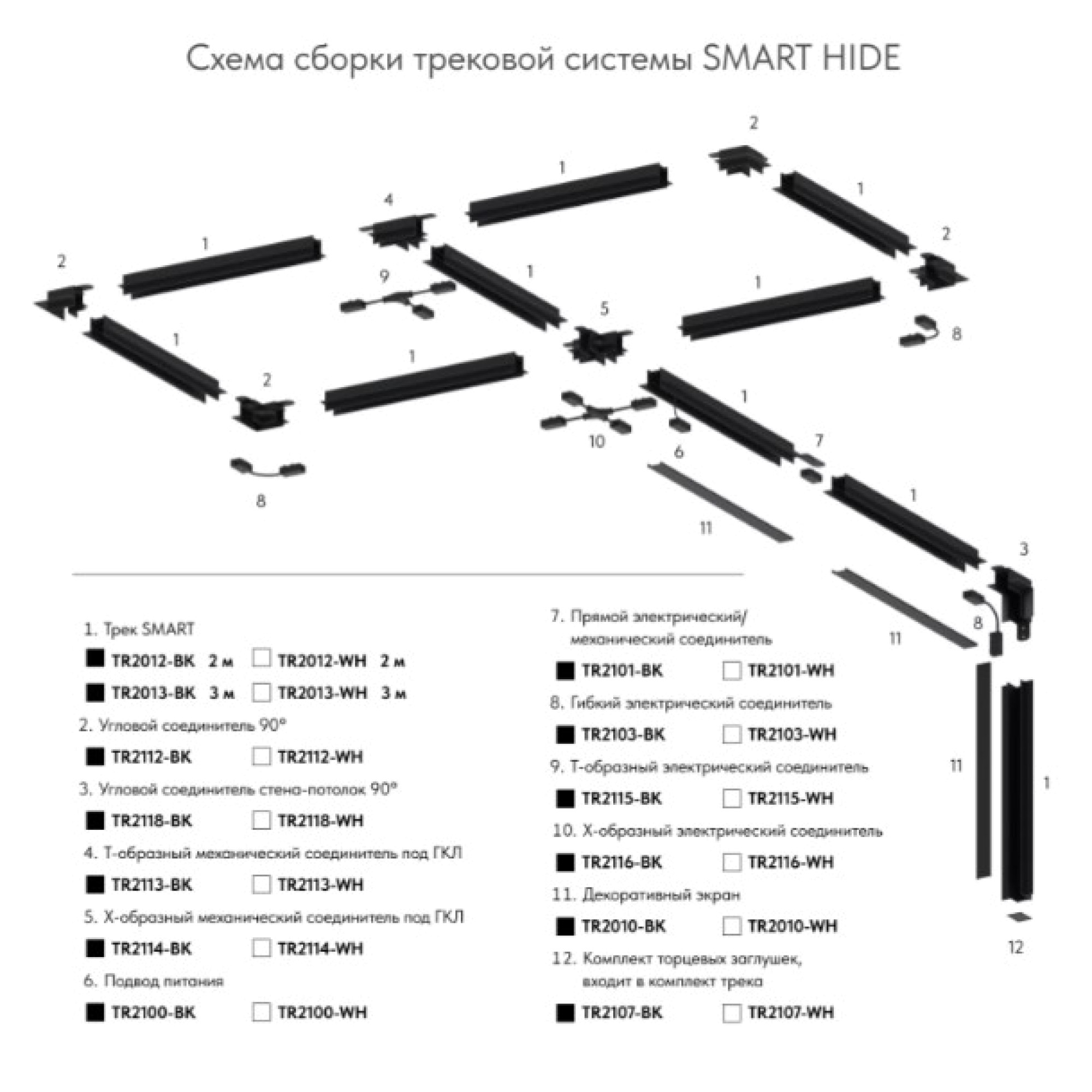 Гибкий коннектор SMART ONE TR2103-BK Denkirs