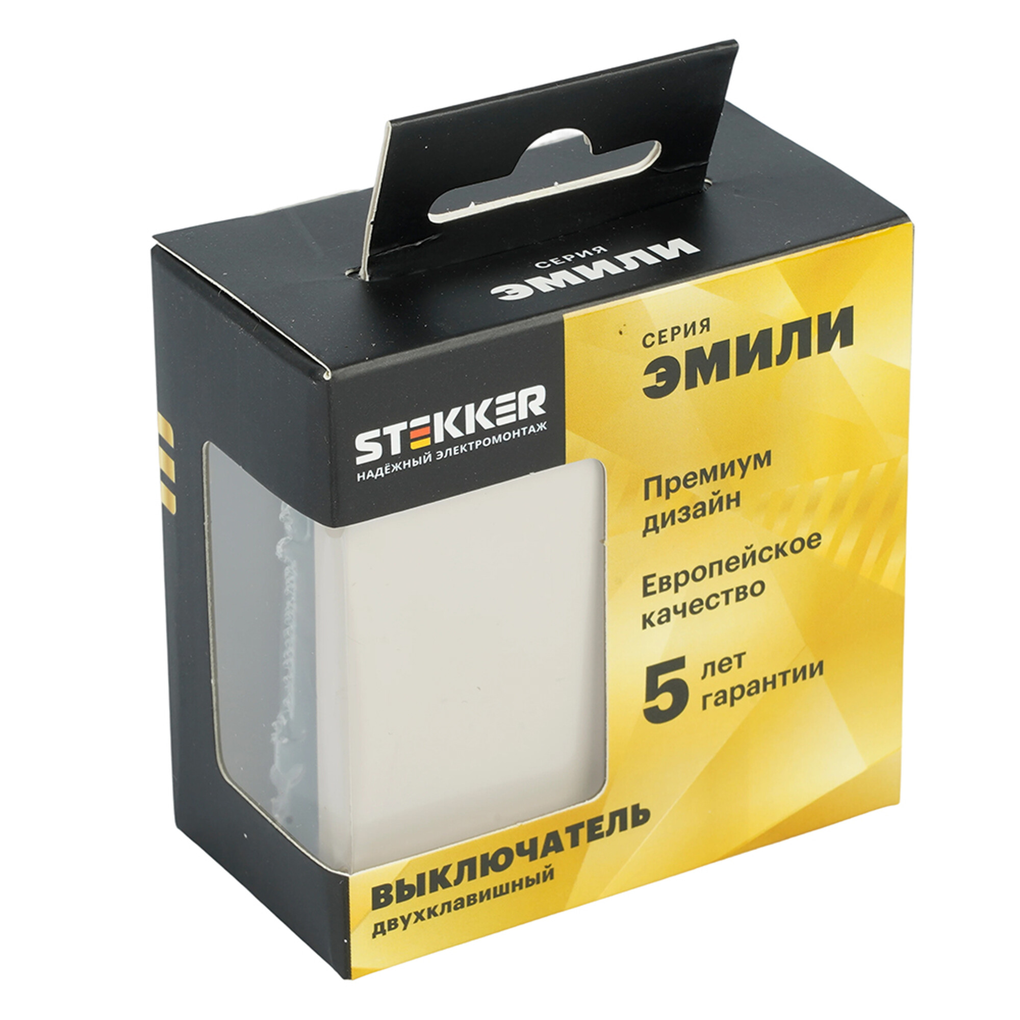 Выключатель 2-клавишный (механизм) 250В, 10А, серия Эмили, RSW10-5104-08, кашемир, soft touch