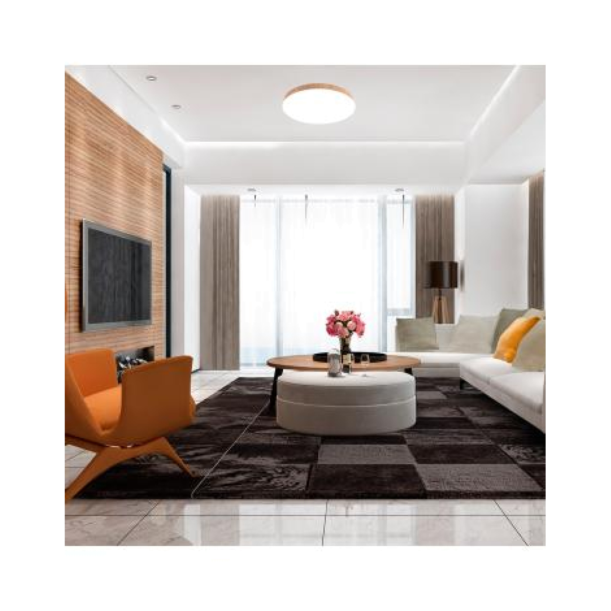 Светильник накладной со светодиодами 48W, 3840Lm, 3000К-4000К-6400K, AL1600 ONE Feron