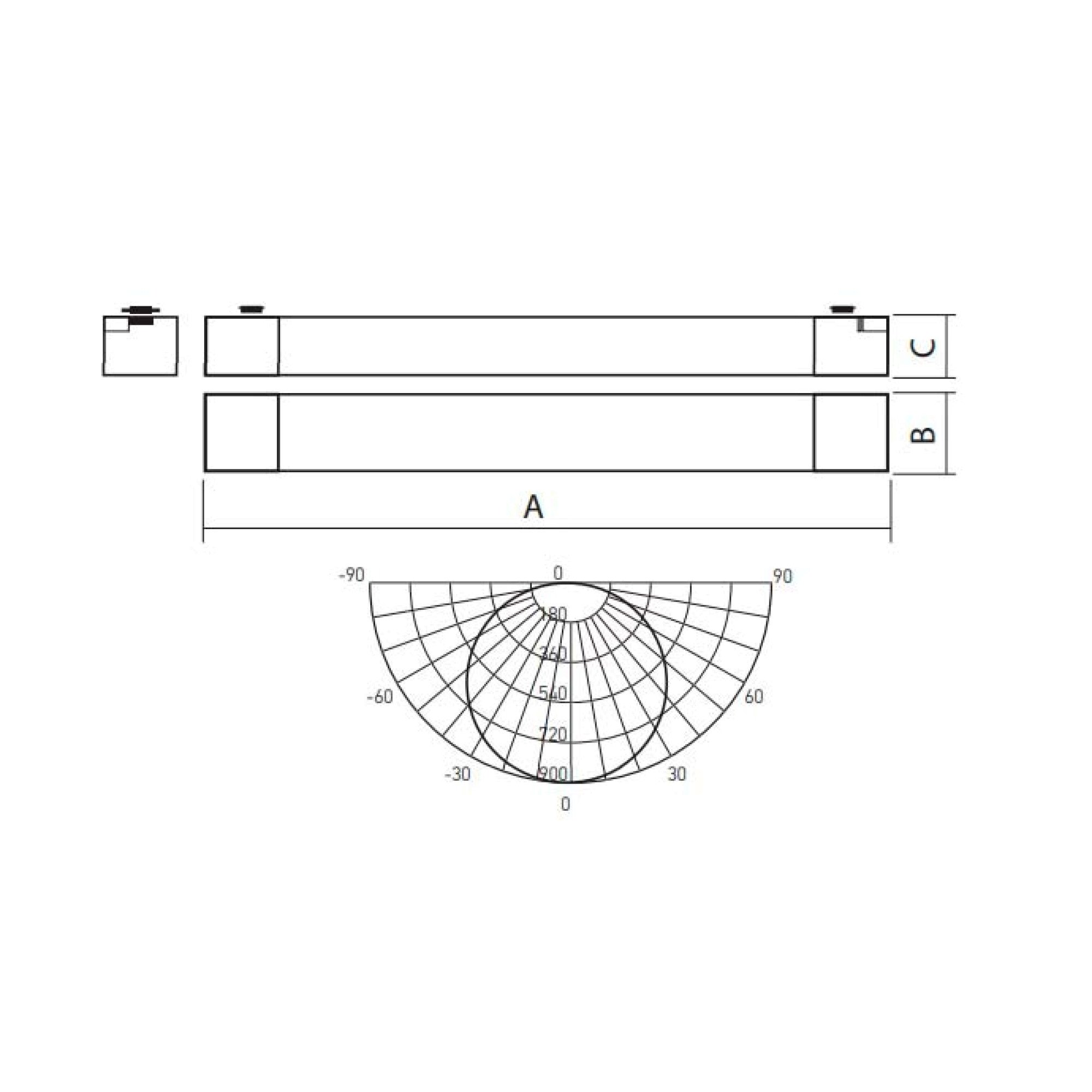 Прожектор трековый PTR 1935 35w 3000K 120° BL (чёрный) 600мм IP40 Jazzway
