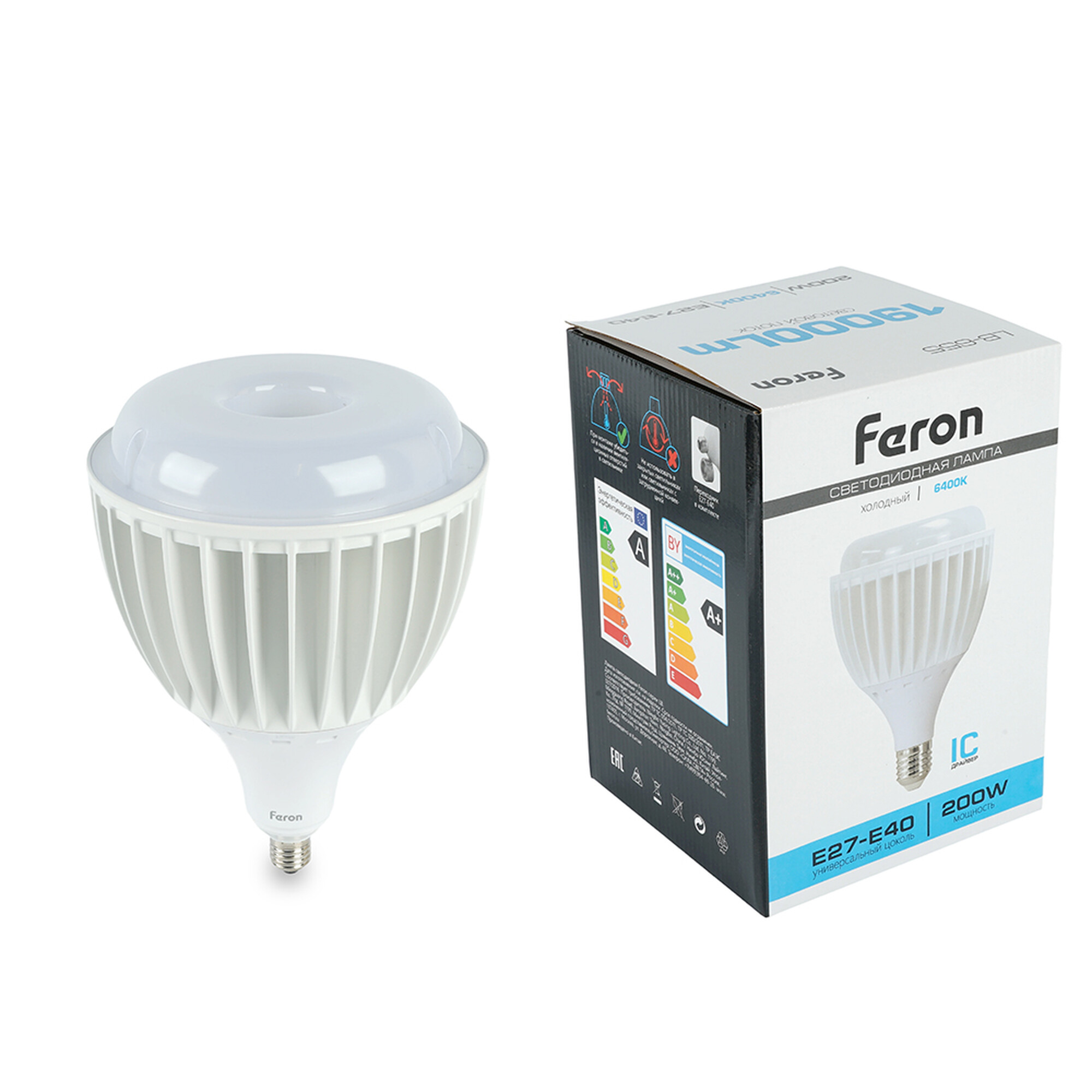 Лампа светодиодная LB-655 E27-E40 200W 175-265V 6400K Feron