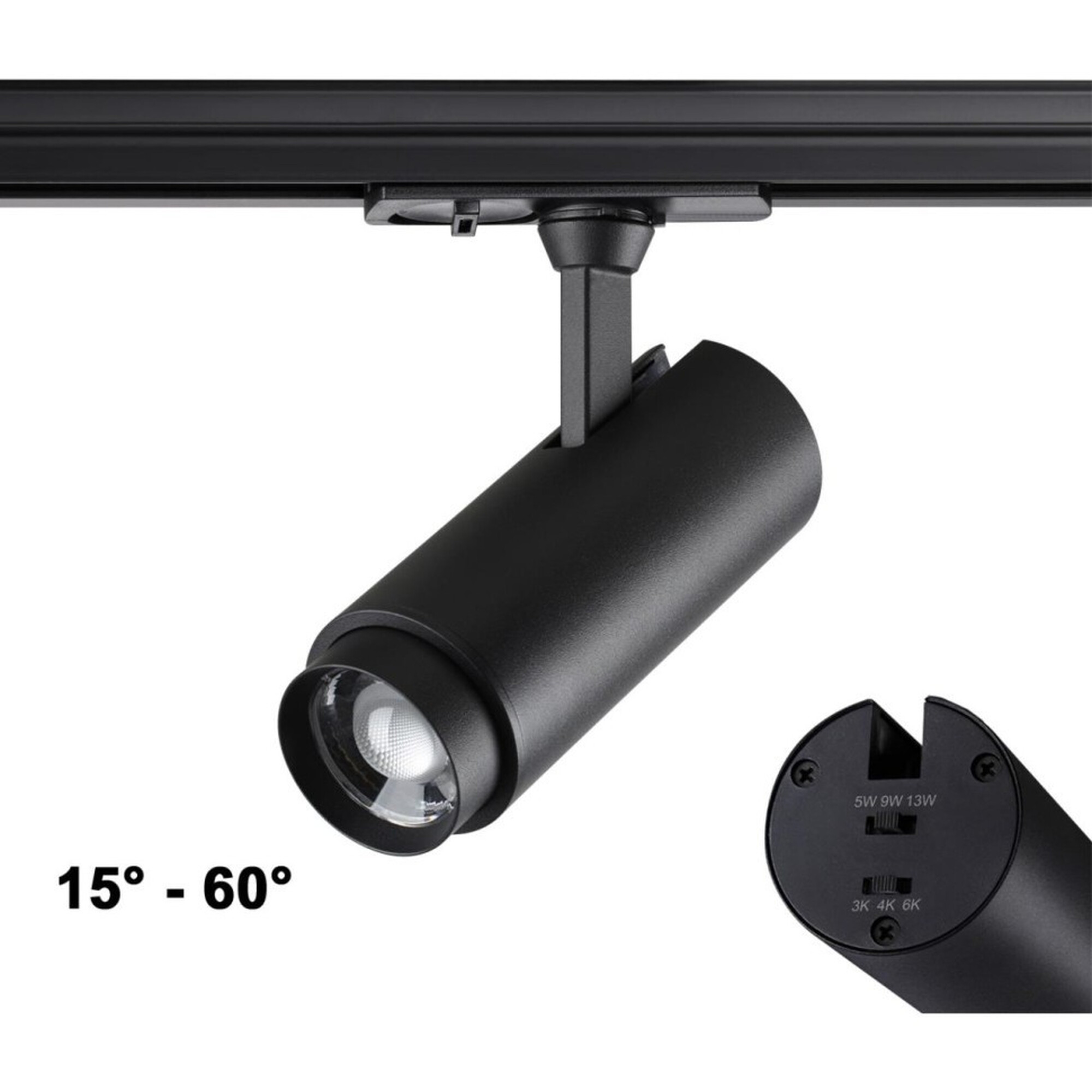 Трехжильный однофазный трековый светодиодный светильник Novotech NAIL 359029 1105лм 5W-9W-13W