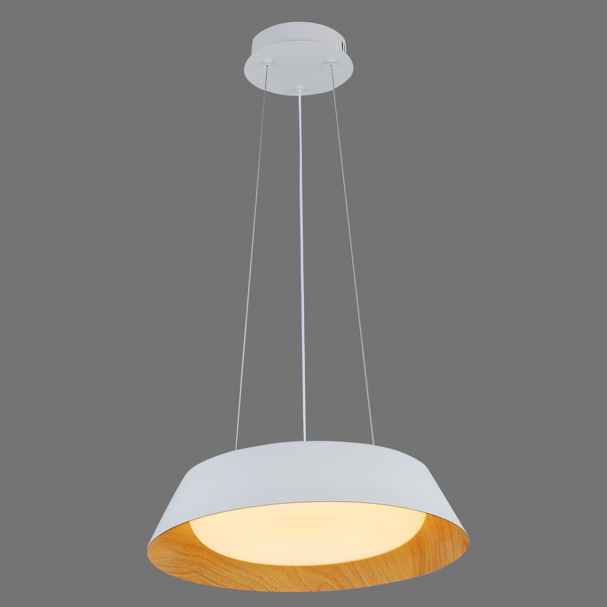 Светильник подвесной светодиодный 24 Вт 4320 Лм Белый/Дерево Signimpress