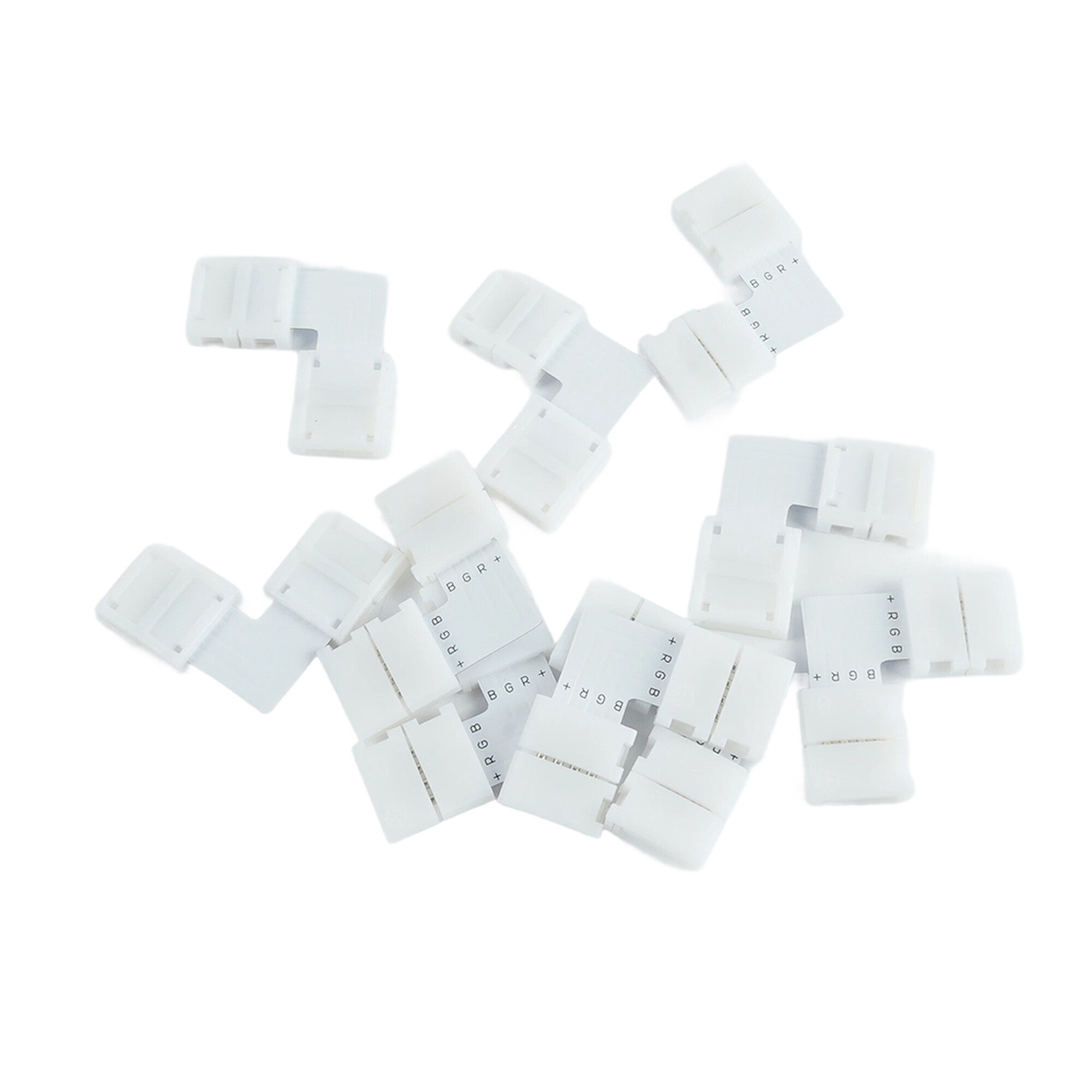 Комплект L коннекторов с соединителем для светодиодной ленты RGB (10мм), LD186 FERON