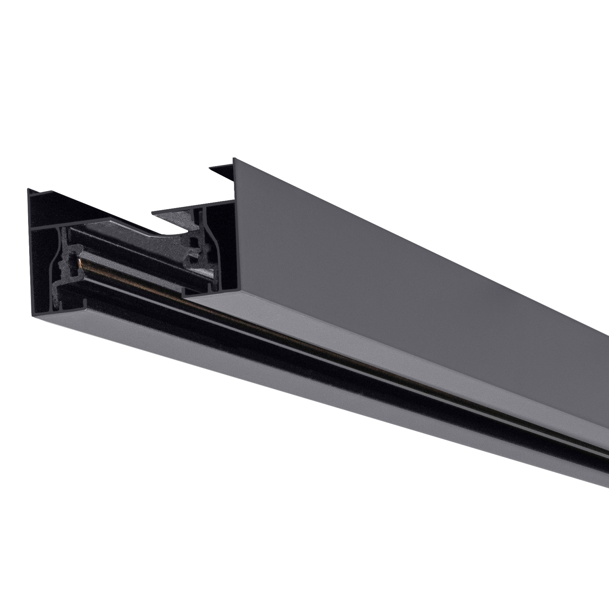 Шинопровод однофазный накладной Standard 220В для трековых светильников Чёрный 3м SignImpress