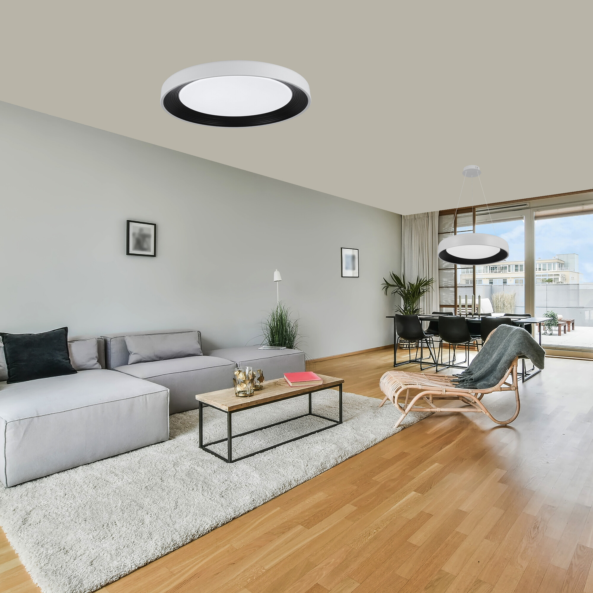 Светильник накладной светодиодный 40 Вт 7200 Лм Белый/Чёрный Signimpress