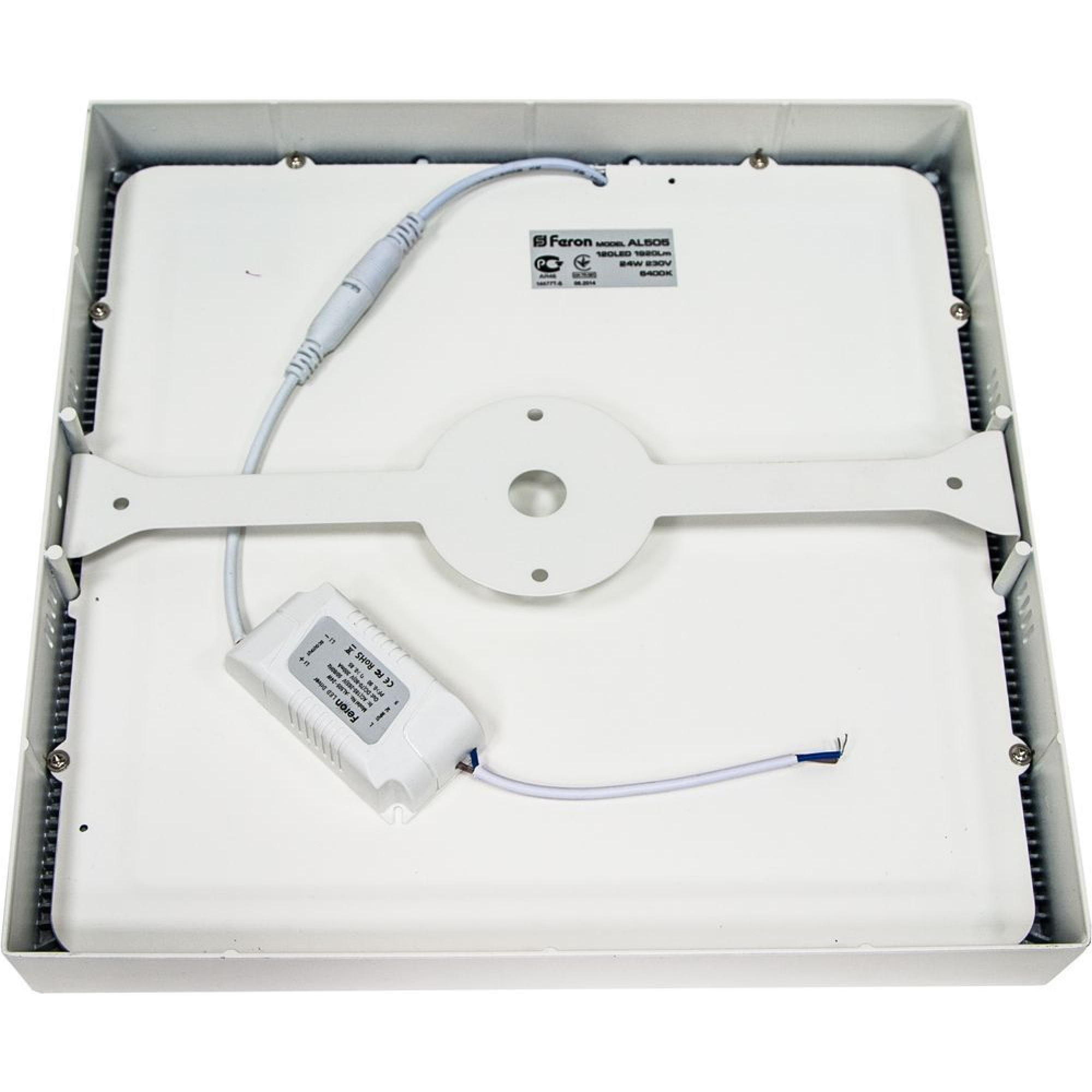 Светильник накладной светодиодный квадратный AL505, 18W, 1260Lm, 4000К Feron