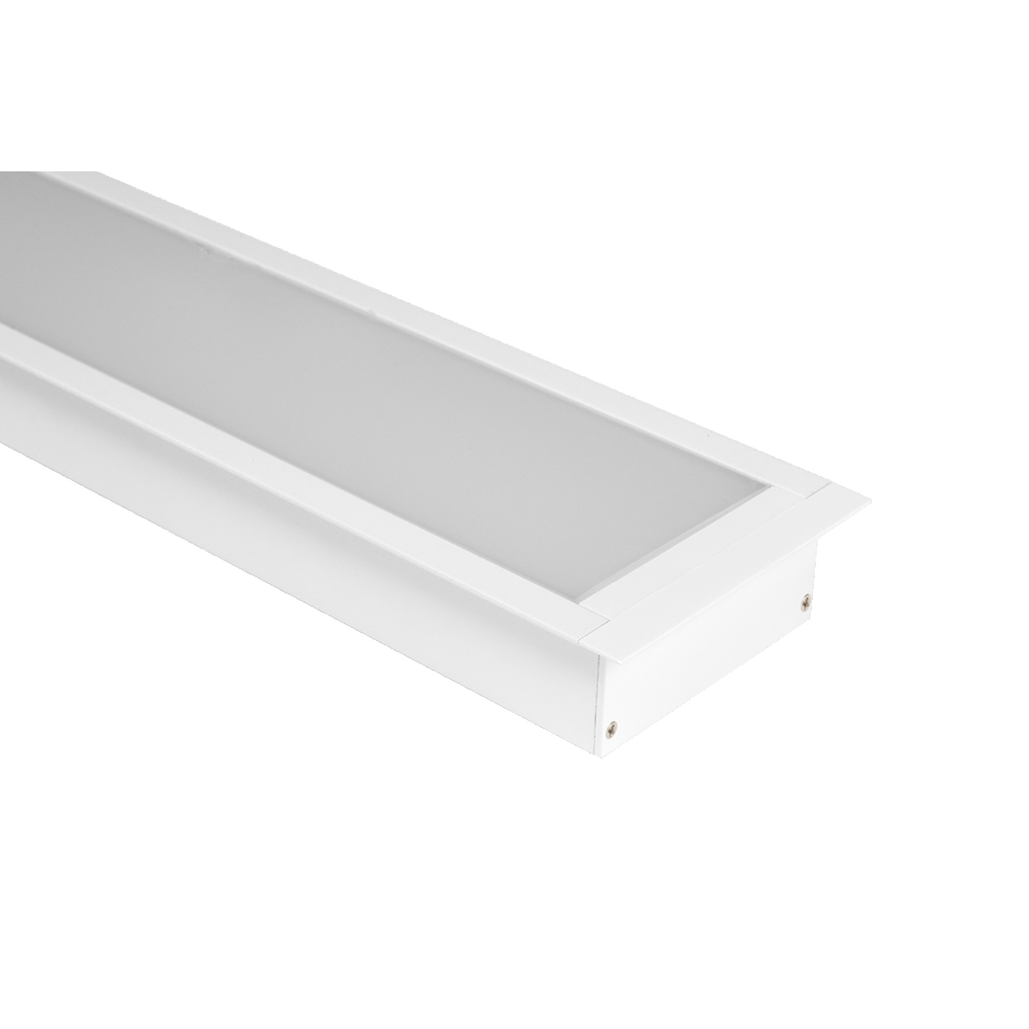 Профиль встраиваемый алюминиевый LE.8832, белый (2.5м) SWG