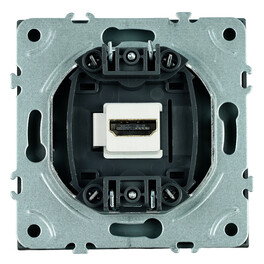 Розетка HDMI 2.0 Type A (механизм), серия Эмили, RST00-5118-05, черный уголь, soft touch
