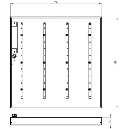 Светильник светодиодный ССВ 28-3100-А40 (универсал) (28 Вт, 3097 Лм, 2,5 кг) Ферекс (распродажа)