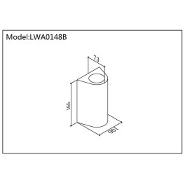 Настенный светильник ZIMA-2, Черный, 14Вт, 3000K, IP54, LWA0148B-BL-WW SWG