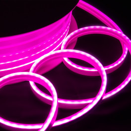Неон гибкий ПВХ SMD2835 12В 110д/м 9Вт Розовый 6*12мм рез1диод IP65 50м SignImpres