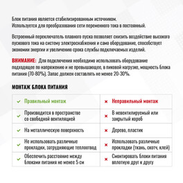 Блок питания ПРО плавный пуск 200Вт 24В IP20 SignImpress
