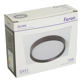 Светильник встраиваемый DL506 потолочный GX53 белый + черный квадрат Feron
