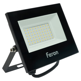 Прожектор светодиодный 2835 SMD 50W 6400K IP65 AC/DC 12-48V/50Hz, черный , LL-97 Feron