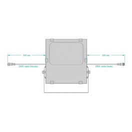 Прожектор светодиодный заливного света FF 220В 100Вт RGB DMX 120° кабель 0,5м SignImpress