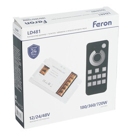 Контроллер ДИММЕР с пультом, таймером и визуализатором звука, 12-24-48V LD481 Feron
