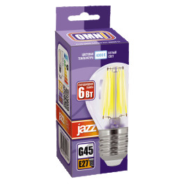 Лампа светодиодная декоративная PLED OMNI G45 6w E27 4000K CL Jazzway