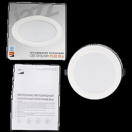 Cветильник светодиодный встраиваемый PLED DL6 24w 6500K WH IP40 Jazzway