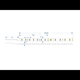 Светодиодная термолента CSP, 240led/m, 10Вт/м, 24В, 4000K, IP68, 3 года SWG
