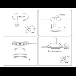 Светильник встраиваемый TN5240 WH белый GX53 D110*42 Ambrella light