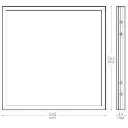 Светодиодный светильник AL2115 встраиваемый 36W 6500K белый со встроенным ЭПРА Feron