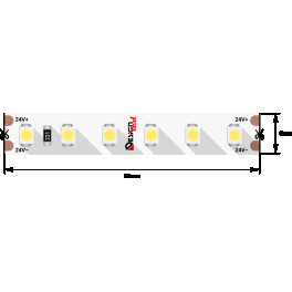Лента светодиодная LUX3528 120LED/м 9,6Вт/м 24В IP33 Цвет:Нейтральный белый (4000K) (1метр) SWG