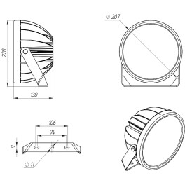 Светильник светодиодный FHB 08-90-850-C120 (90 Вт, до 12804 Лм, 3,2 кг, 141 Лм/Вт) Ферекс